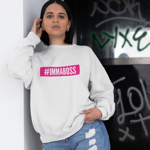 The CEO in Stilettos™ Tops - #Immaboss Women's Sweatshirt